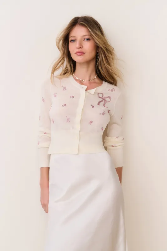 Adeanne Secret Crush Wool Cardigan sold by LoveShackFancy