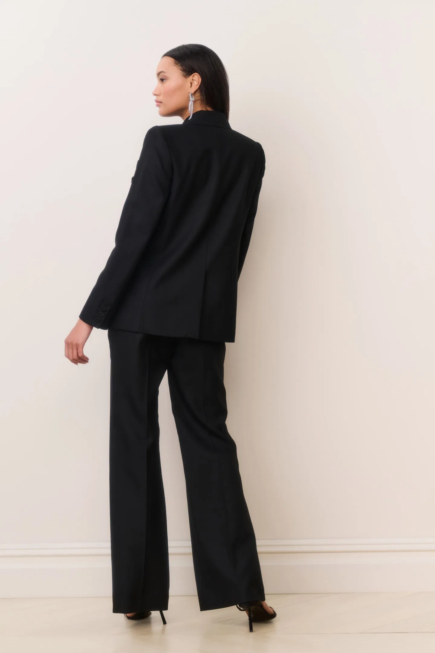 Shayne Wool-Blend Bow-Embellished Blazer sold by LoveShackFancy product image thumbnail 4