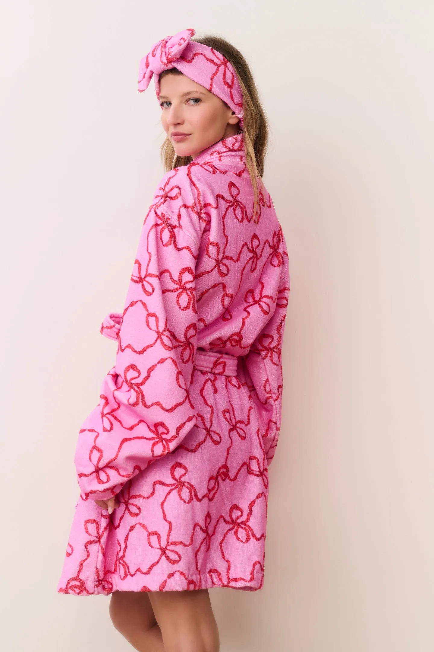 Indie Holiday Cotton Bath Robe - CRIMSON CANDY sold by LoveShackFancy product image thumbnail 4
