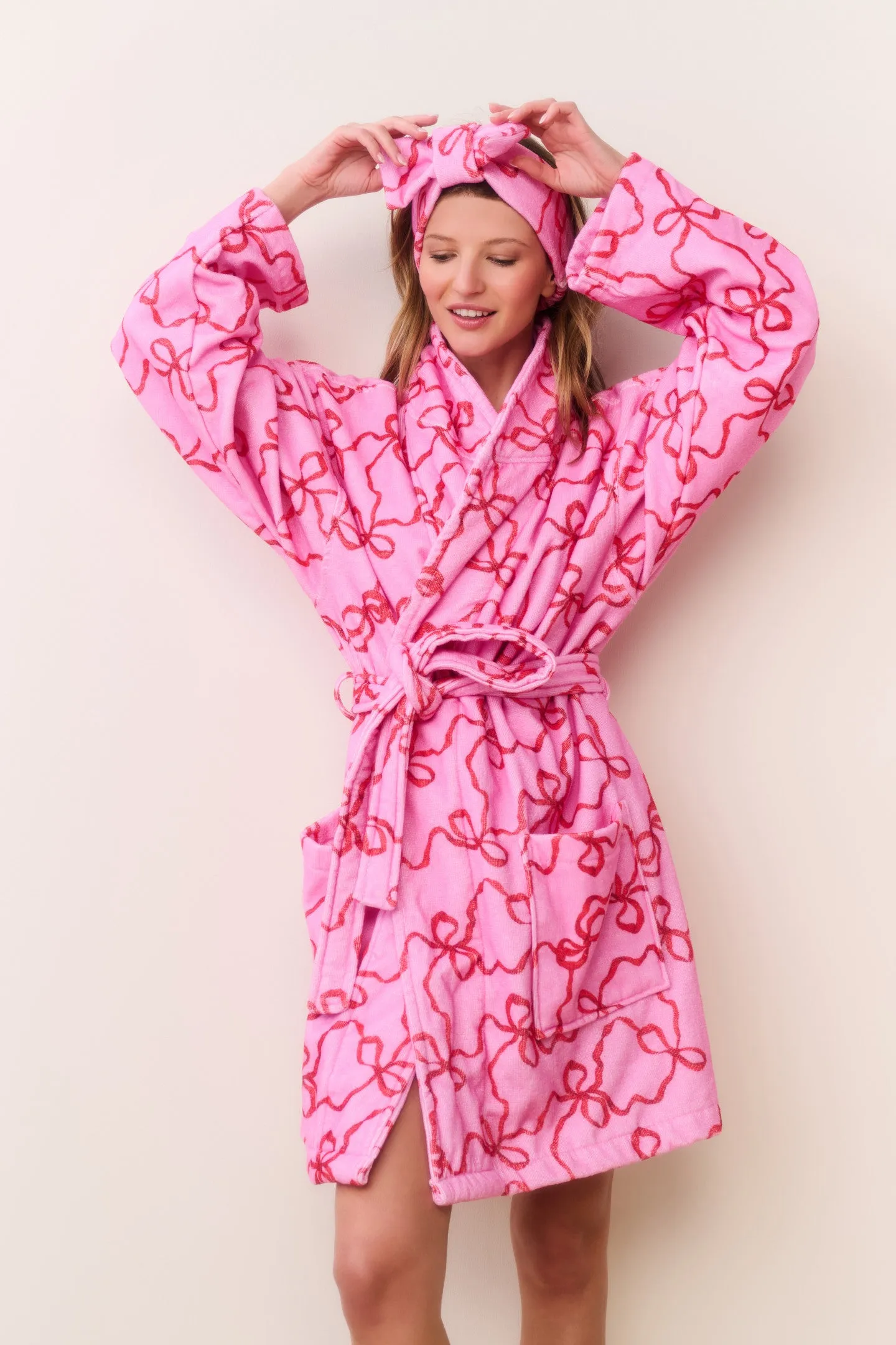 Indie Holiday Cotton Bath Robe - CRIMSON CANDY sold by LoveShackFancy product image thumbnail 2