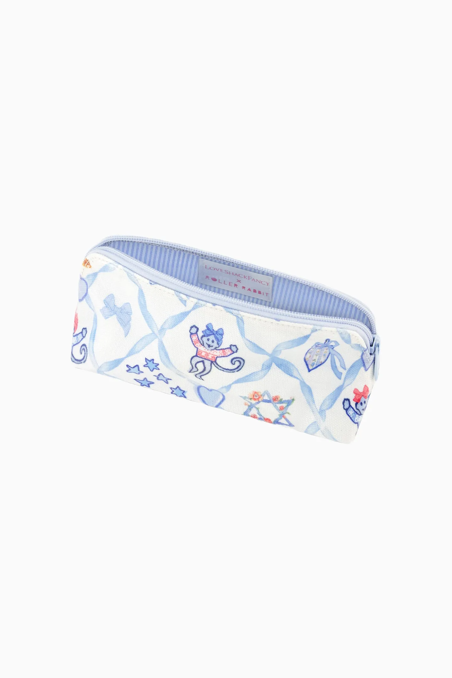 LoveShackFancy x Roller Rabbit Starry Nights Lattice Small Makeup Bag sold by LoveShackFancy product image thumbnail 3