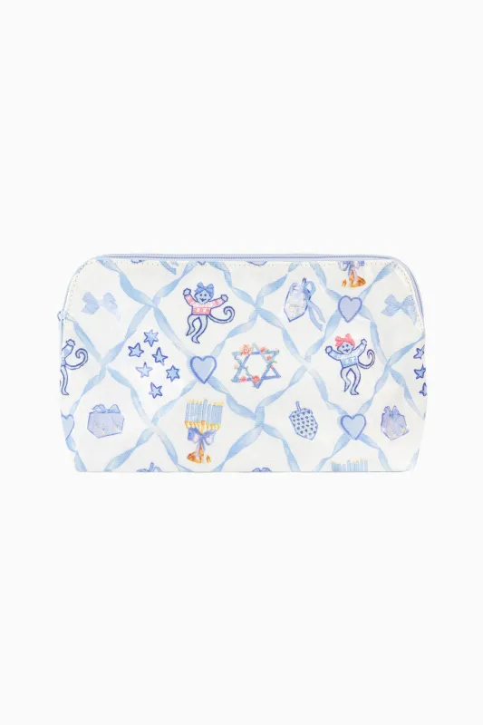 LoveShackFancy x Roller Rabbit Starry Night Lattice Large Makeup Bag sold by LoveShackFancy