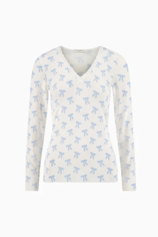 Polka Dot England Pauline Slouchy Top sold by LoveShackFancy