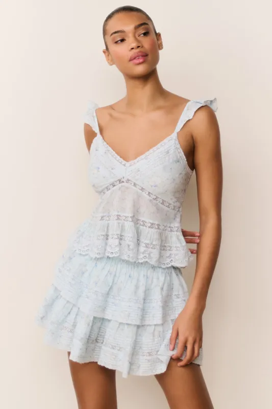 Lainie Floral Cotton Top made by LoveShackFancy