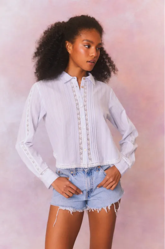 Rosaway Cotton Stripe Top sold by LoveShackFancy