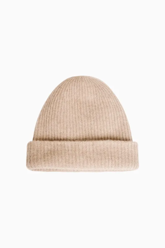 White & Warren Cashmere Plush Rib Beanie sold by LoveShackFancy