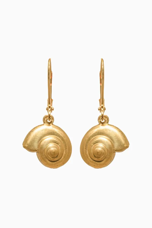 We Dream In Colour Round Shell Earrings sold by LoveShackFancy