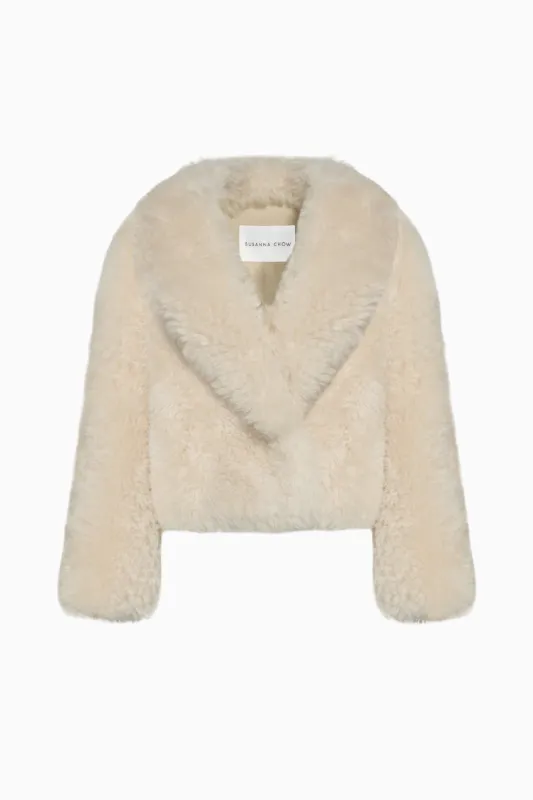 Susanna Chow Ayla Shearling Coat sold by LoveShackFancy