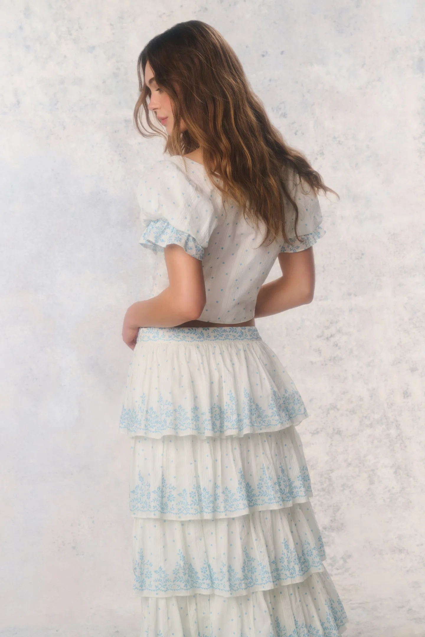 Re-Edition Christine Cotton Polkadot Top sold by LoveShackFancy product image thumbnail 3