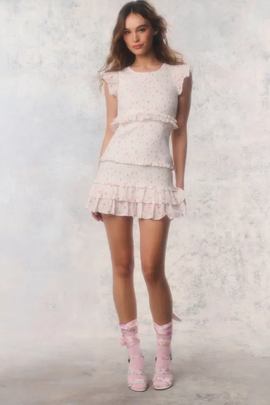 Re-Edition Aveline Cotton Mini Dress made by LoveShackFancy