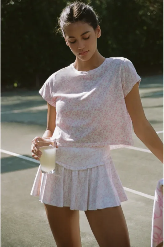 Rubin Bow Print Cropped Tee sold by LoveShackFancy