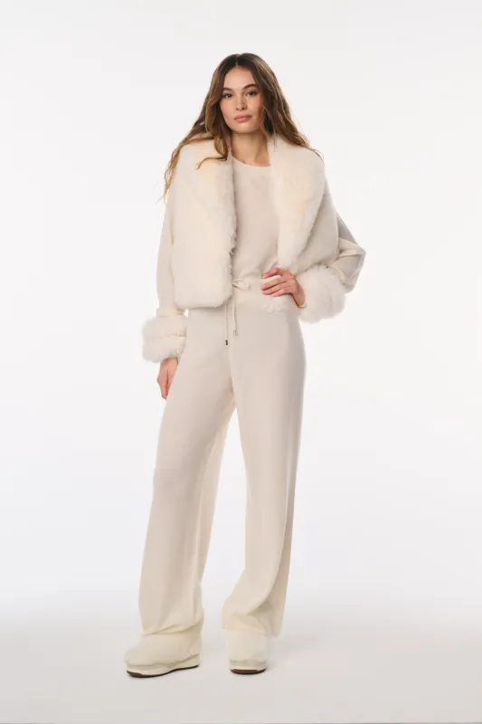 LoveShackFancy x MAX&MOI Billie Wool-Cashmere Pant made by LoveShackFancy