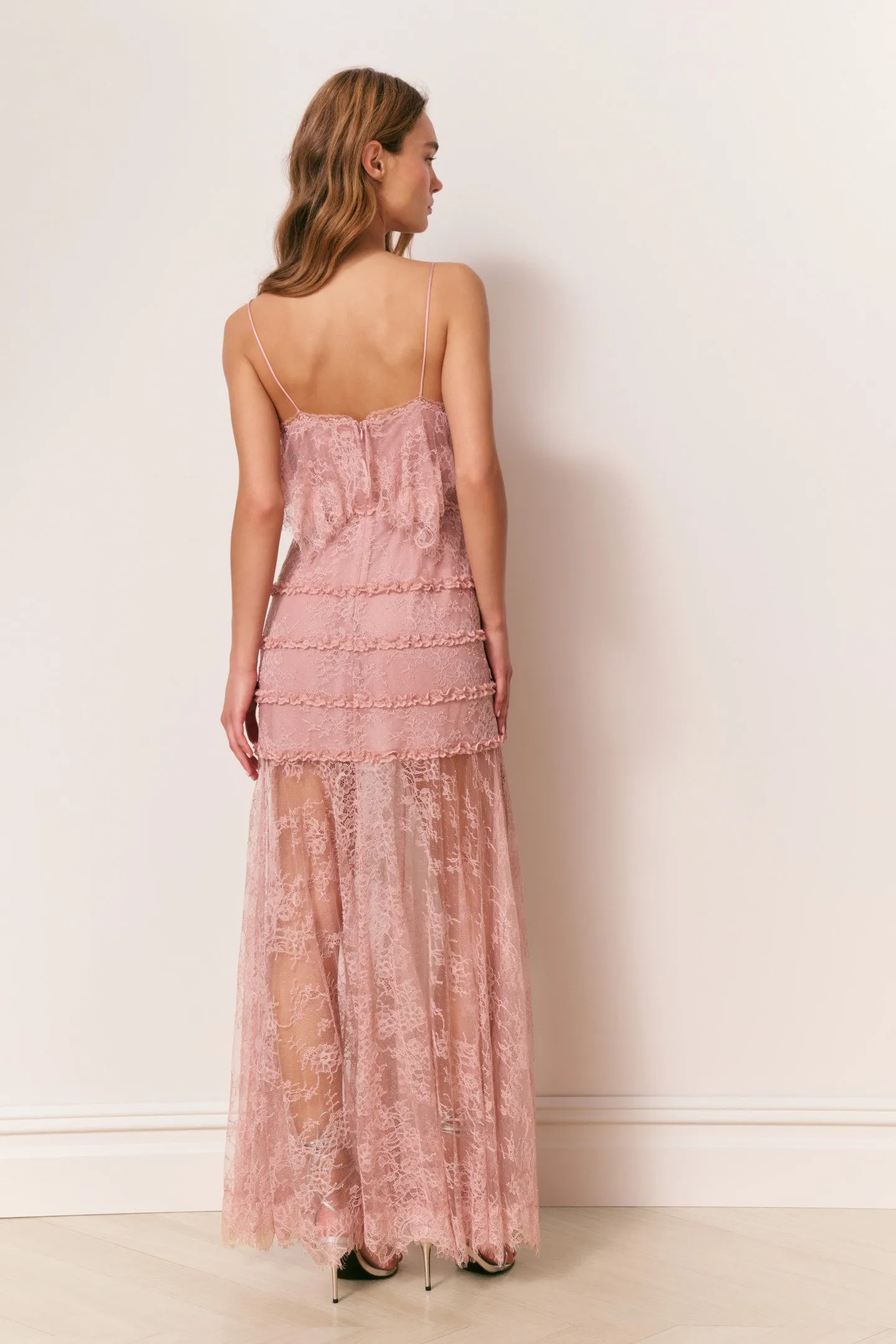 Sandy Lace Maxi Dress - DUSTY PINK sold by LoveShackFancy product image thumbnail 4