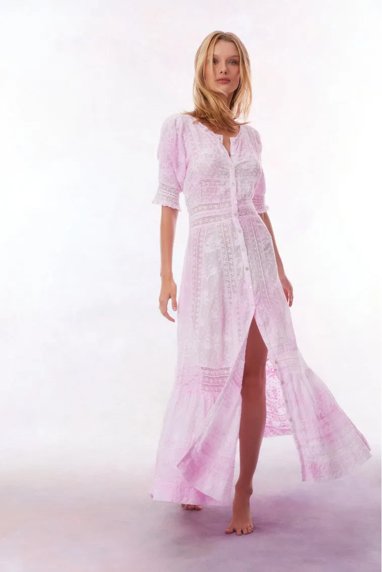 Minka Maxi Dress-PEONY PINK sold by LoveShackFancy
