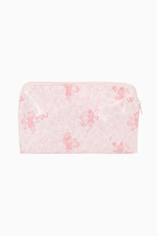 LoveShackFancy x Roller Rabbit Cupid's Kiss Large Makeup Bag sold by LoveShackFancy