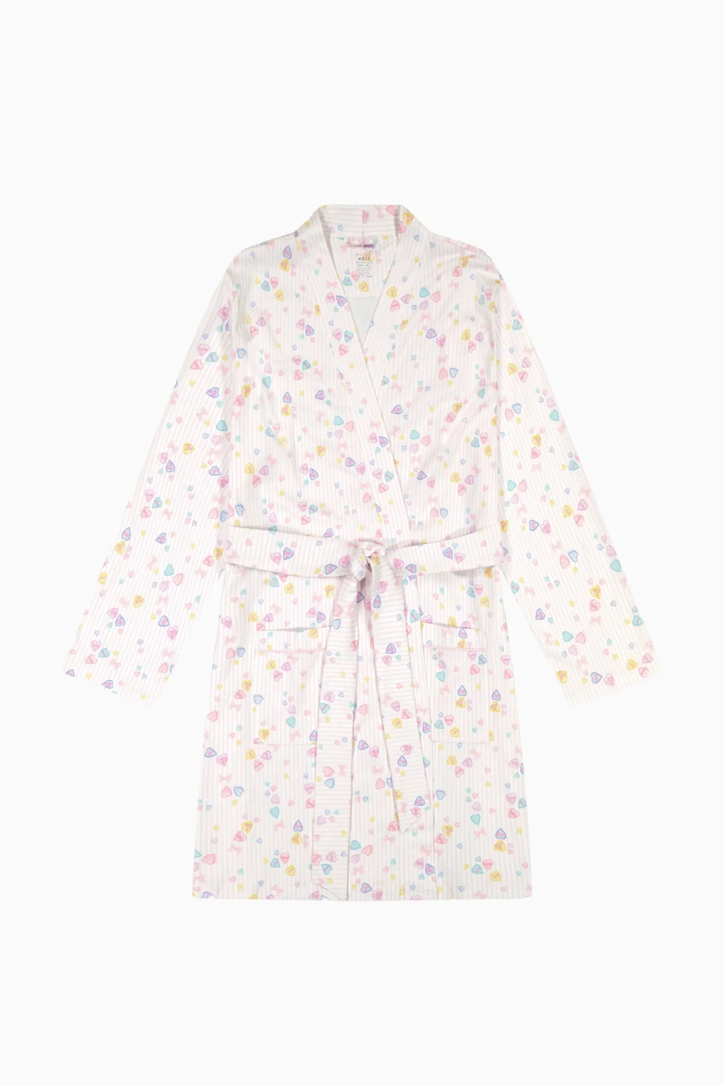 LoveShackFancy x Roller Rabbit Heart Stripe Blake Robe sold by LoveShackFancy product image thumbnail 4