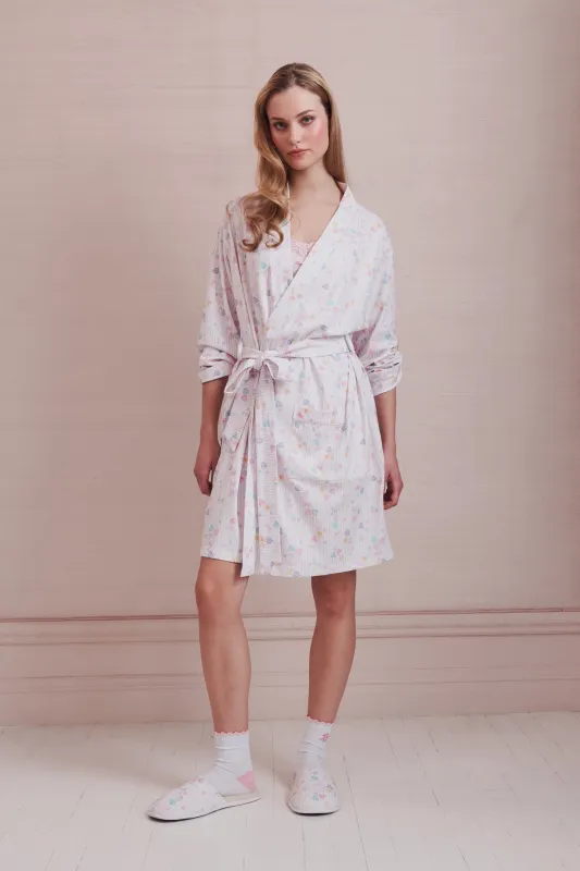 LoveShackFancy x Roller Rabbit Heart Stripe Blake Robe made by LoveShackFancy