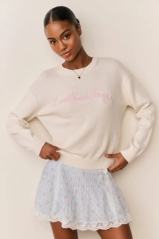 Selman Embroidered Cotton Pullover made by LoveShackFancy