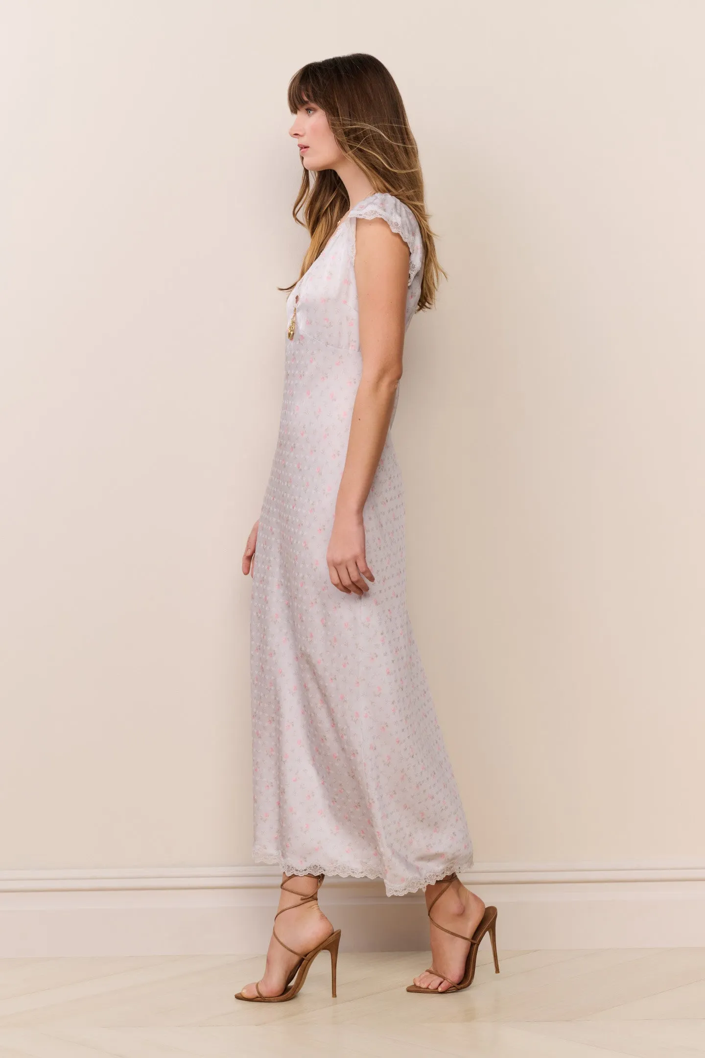 Theodore Silk-Blend Floral Maxi Dress sold by LoveShackFancy product image thumbnail 4