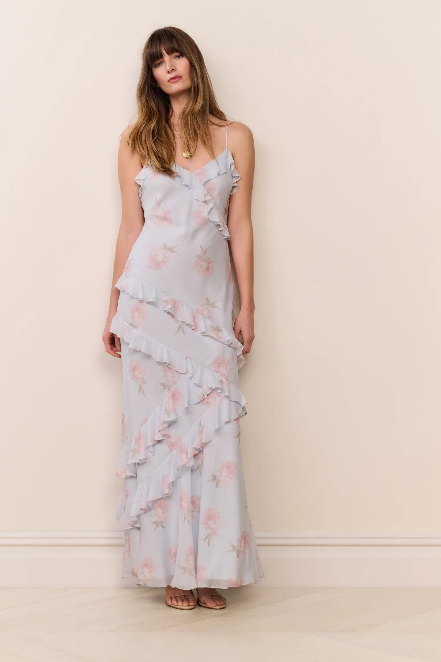 Rialto Floral Chiffon Maxi Dress sold by LoveShackFancy product image thumbnail 3