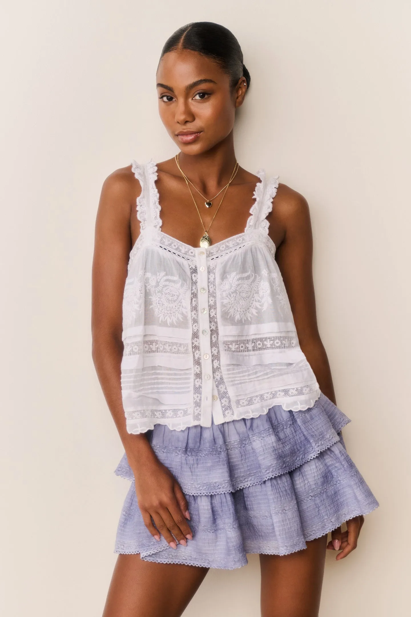 Ruffle Mini Hand-Dyed Skirt sold by LoveShackFancy product image thumbnail 2