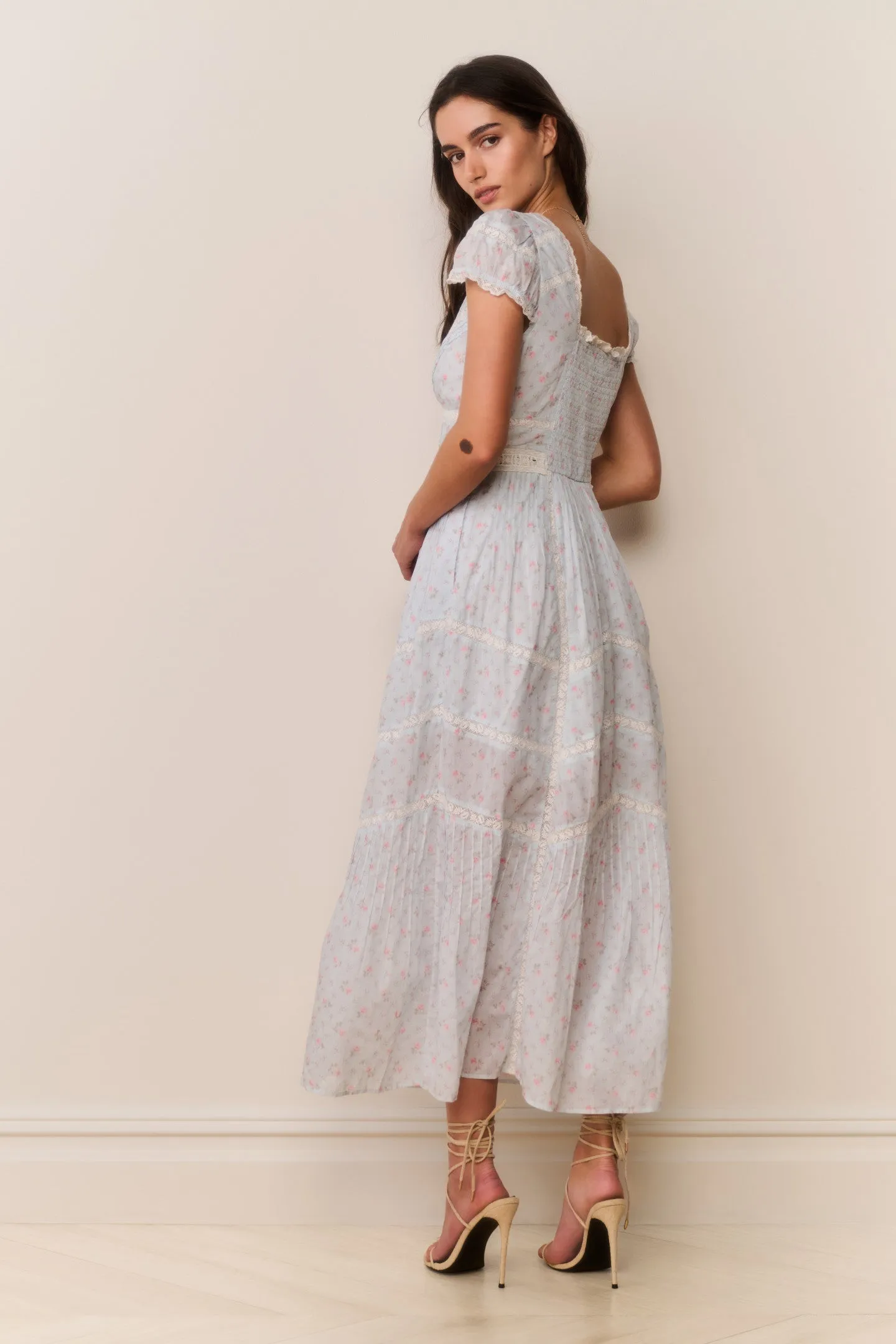 Aurela Floral Cotton Midi Dress sold by LoveShackFancy product image thumbnail 5
