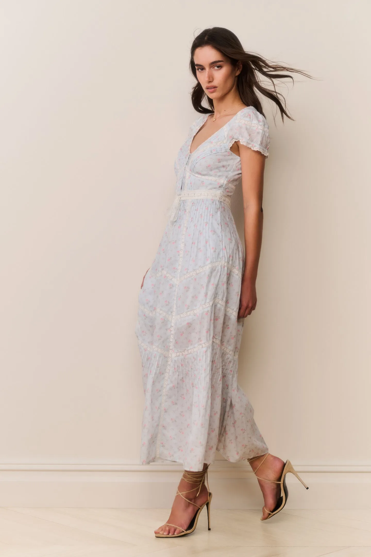 Aurela Floral Cotton Midi Dress sold by LoveShackFancy product image thumbnail 4