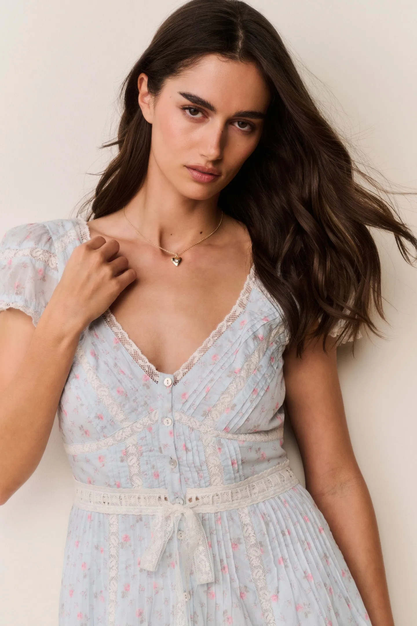 Aurela Floral Cotton Midi Dress sold by LoveShackFancy product image thumbnail 3