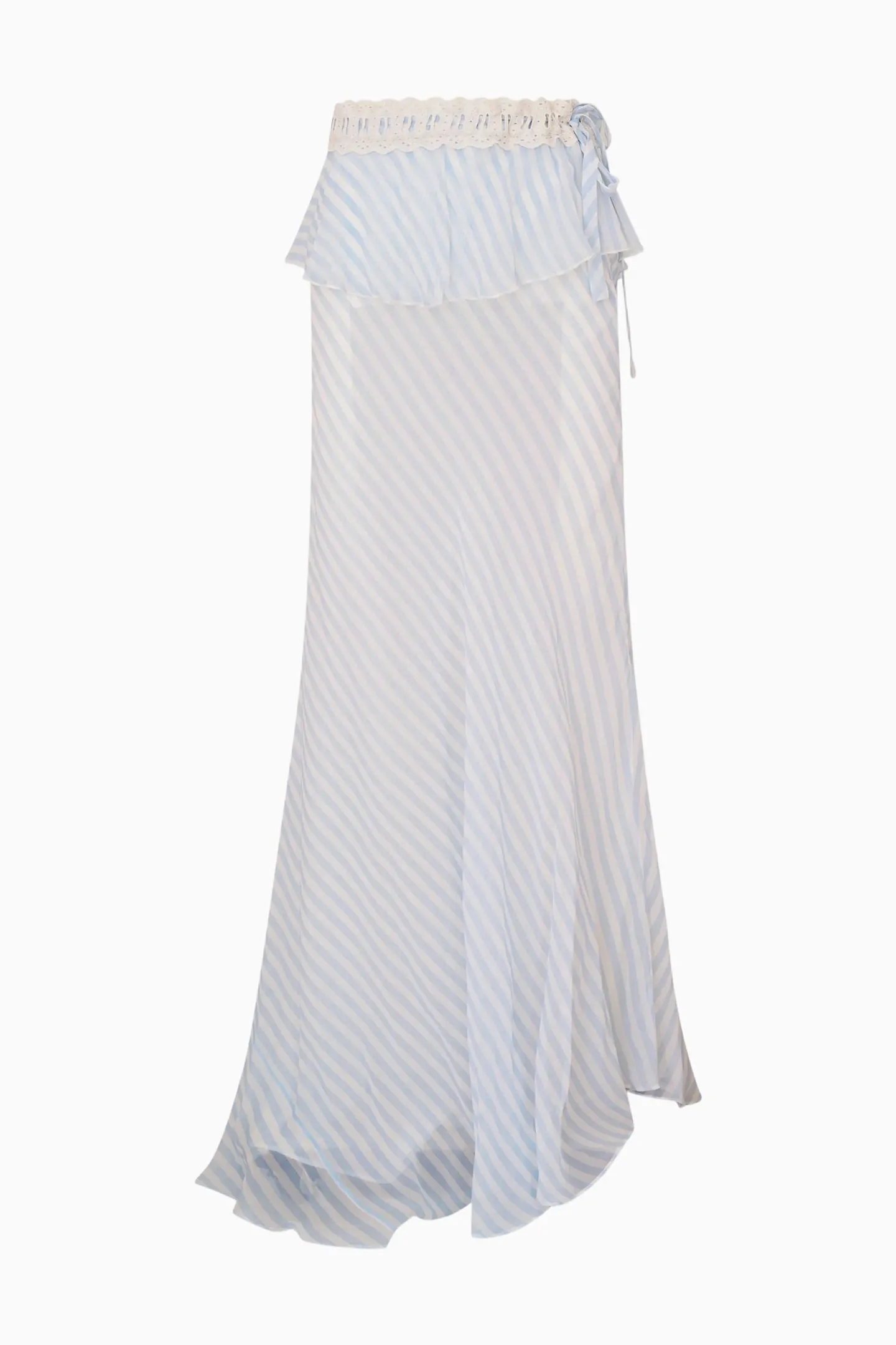 Sylette Chiffon Striped Maxi Skirt sold by LoveShackFancy product image thumbnail 5