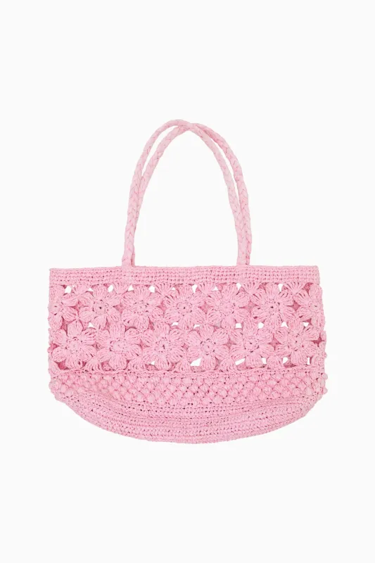 Sharlo Floral Straw Bag sold by LoveShackFancy