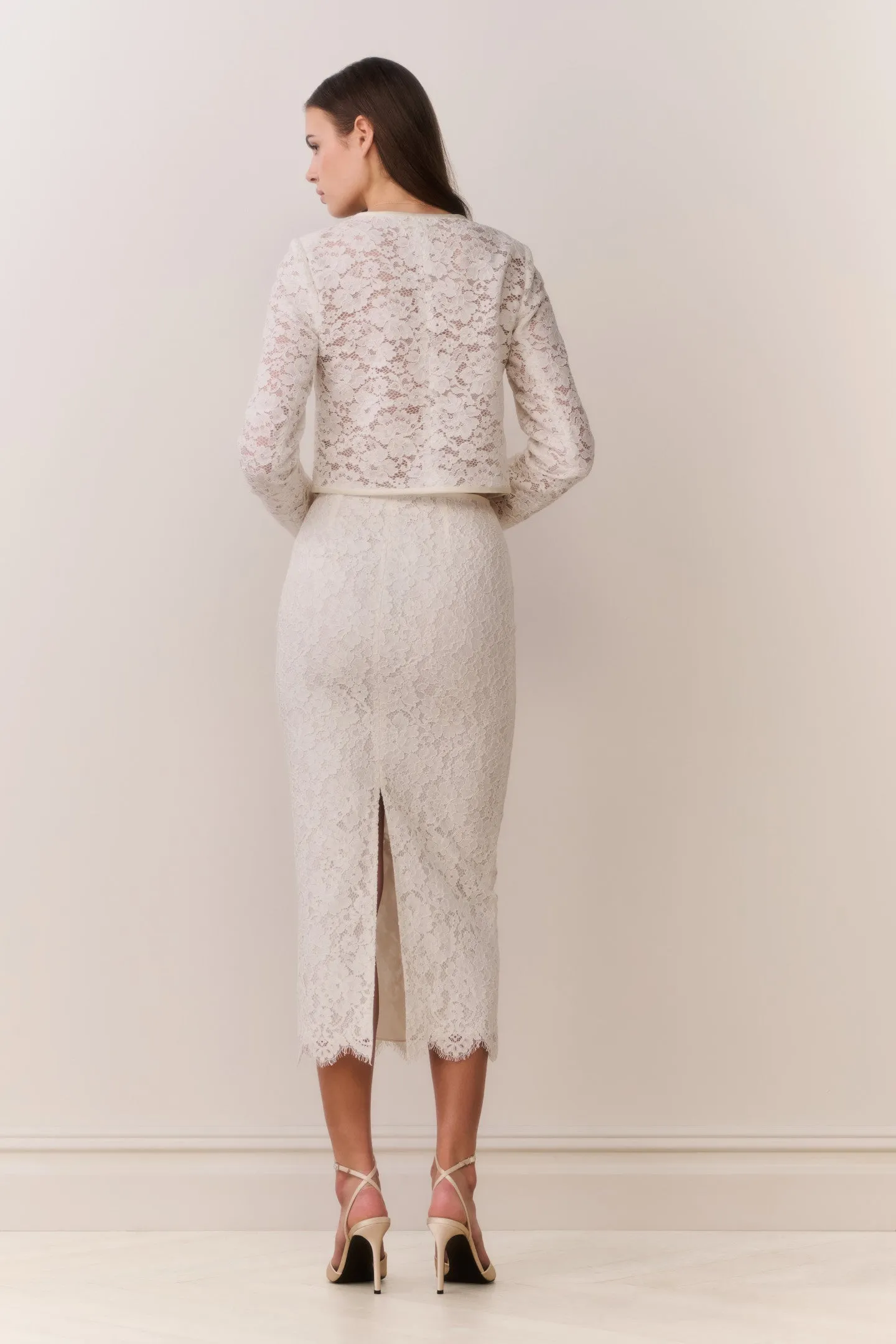Ilse Lace Midi Pencil Skirt sold by LoveShackFancy product image thumbnail 5