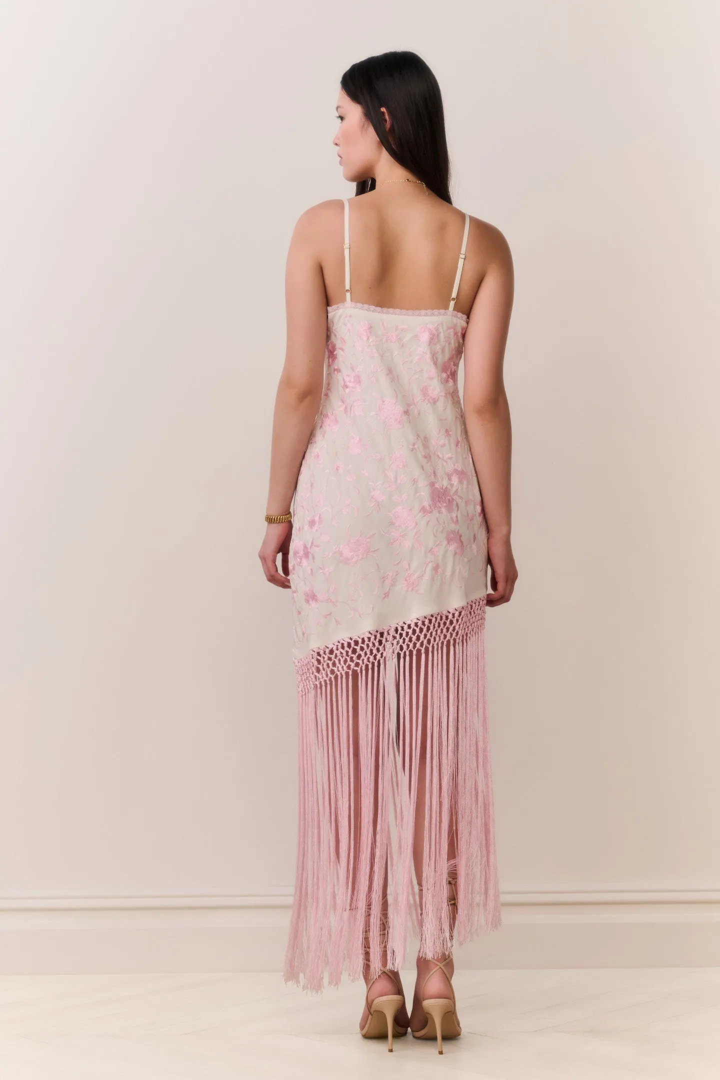 Evalette Floral Fringe Maxi Dress sold by LoveShackFancy product image thumbnail 4