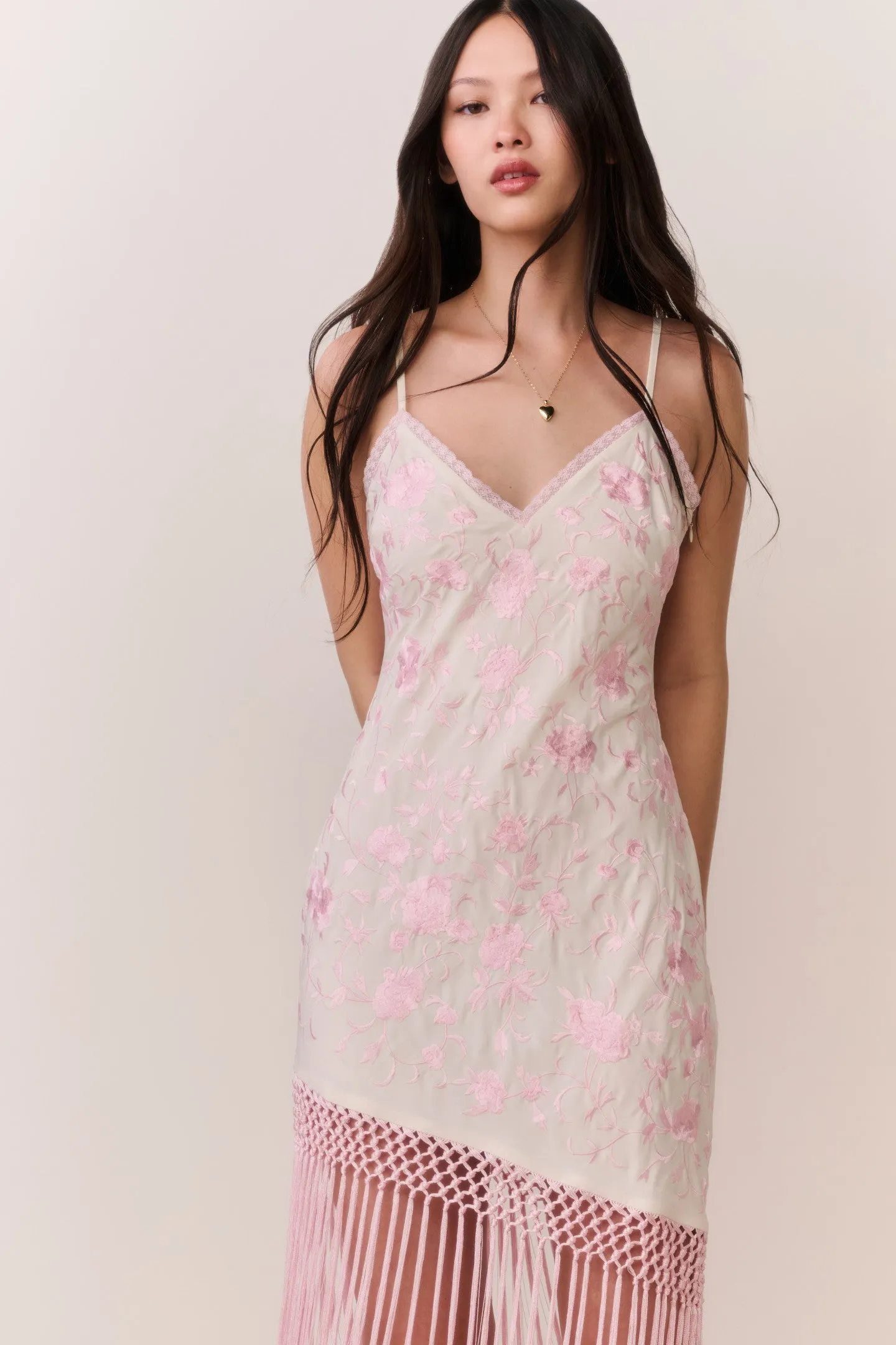 Evalette Floral Fringe Maxi Dress sold by LoveShackFancy product image thumbnail 2