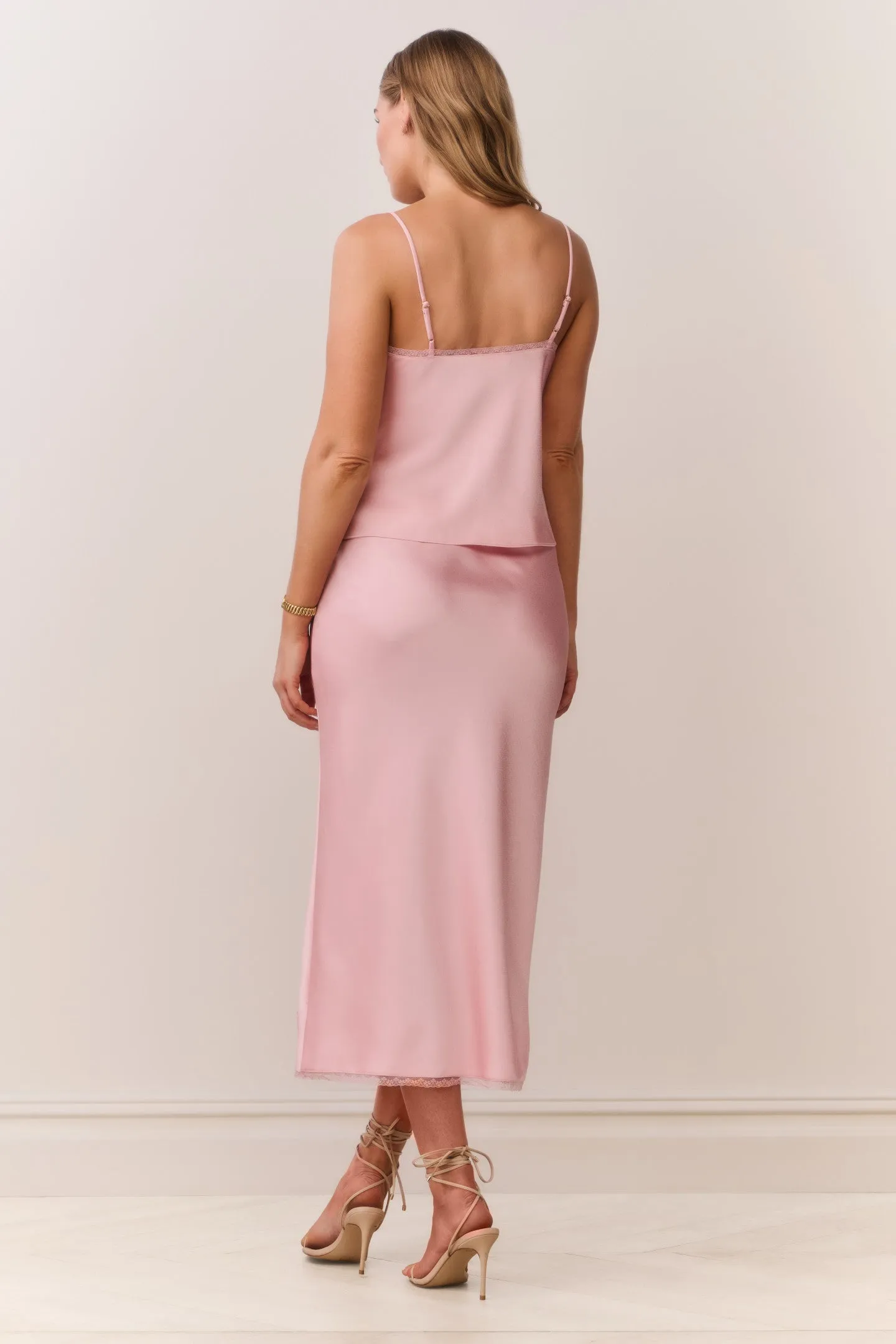 Vallis Lace Bow Satin Maxi Skirt sold by LoveShackFancy product image thumbnail 5