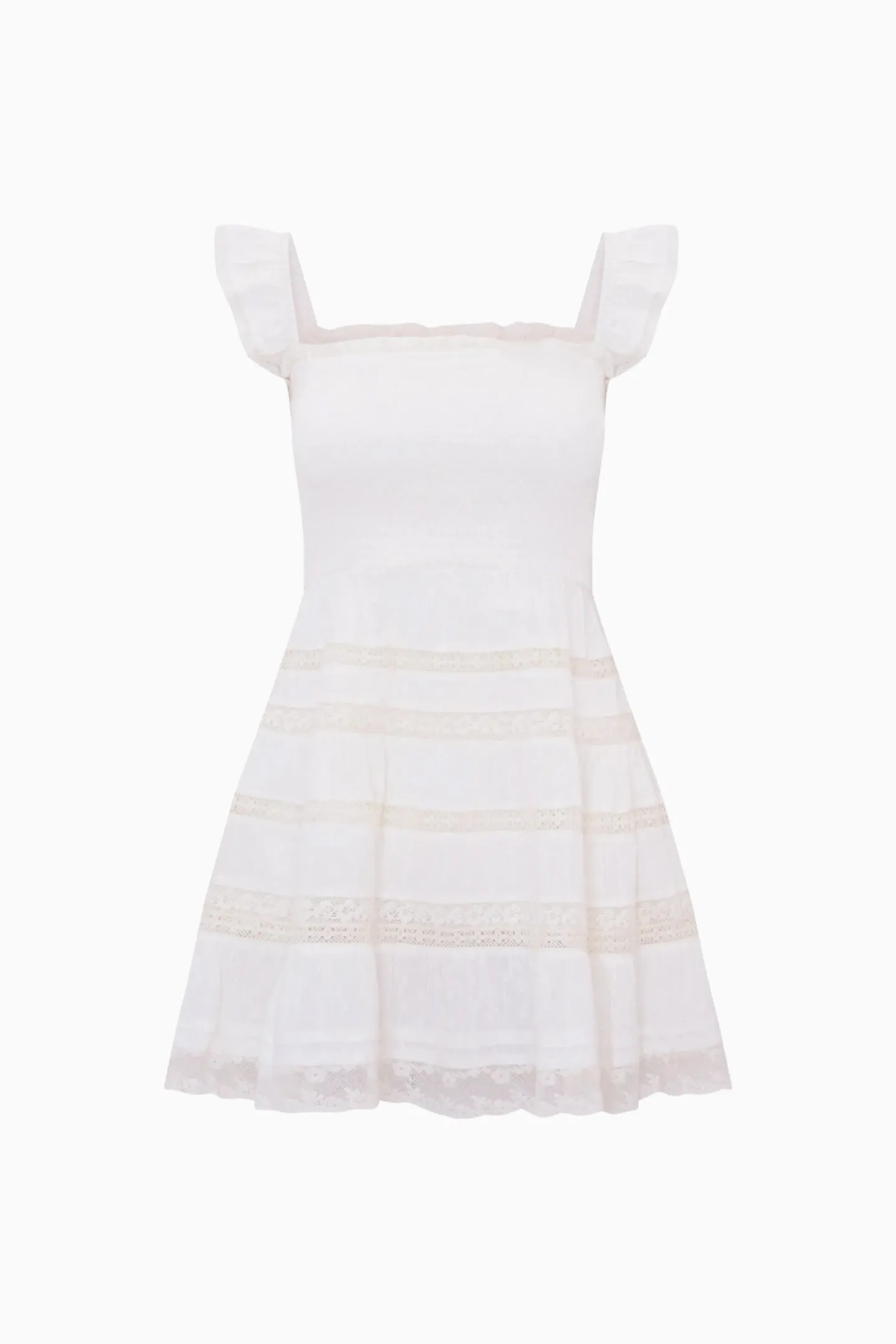 Colbera Lace-Trimmed Cotton Mini Dress sold by LoveShackFancy product image thumbnail 5