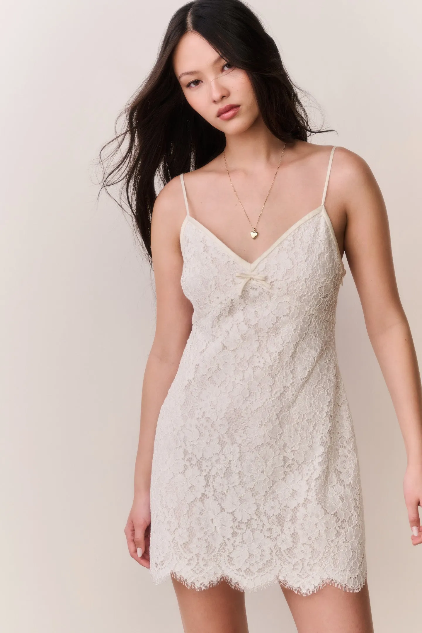 Petaline Lace Mini Dress sold by LoveShackFancy product image thumbnail 3
