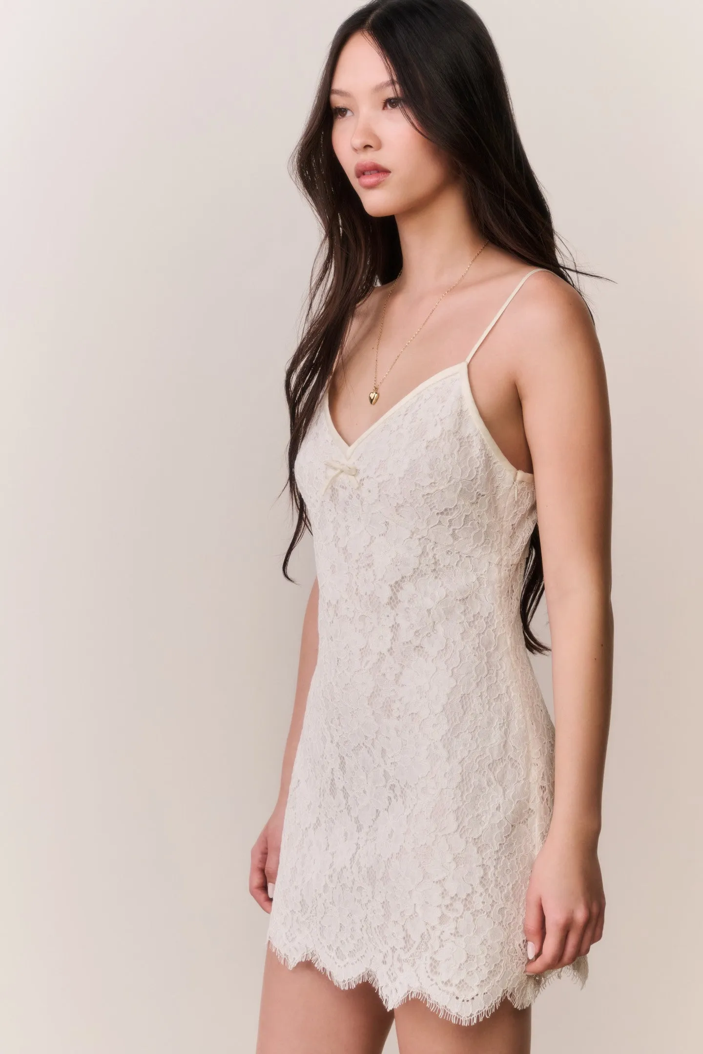 Petaline Lace Mini Dress sold by LoveShackFancy product image thumbnail 4