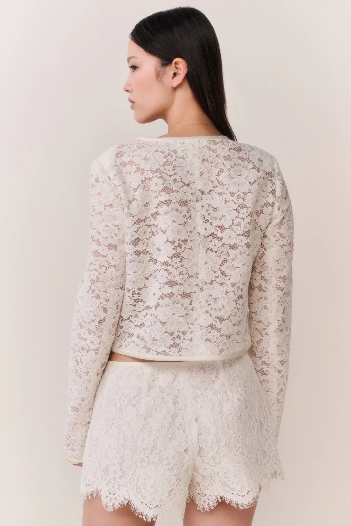 Junetta Cropped Lace Jacket sold by LoveShackFancy product image thumbnail 5