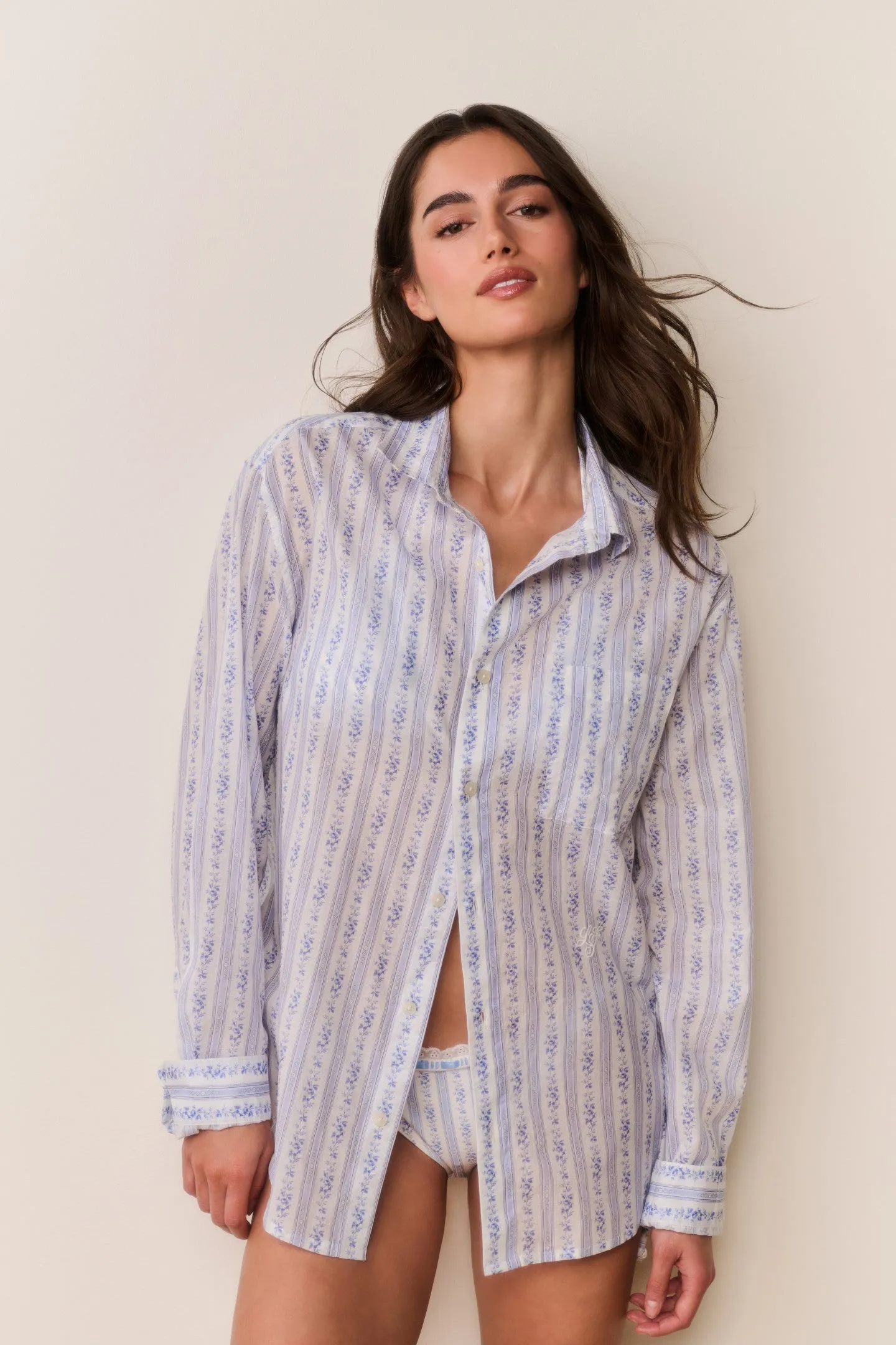 Hudley Unisex Shirt - DENIM SKY sold by LoveShackFancy product image thumbnail 2