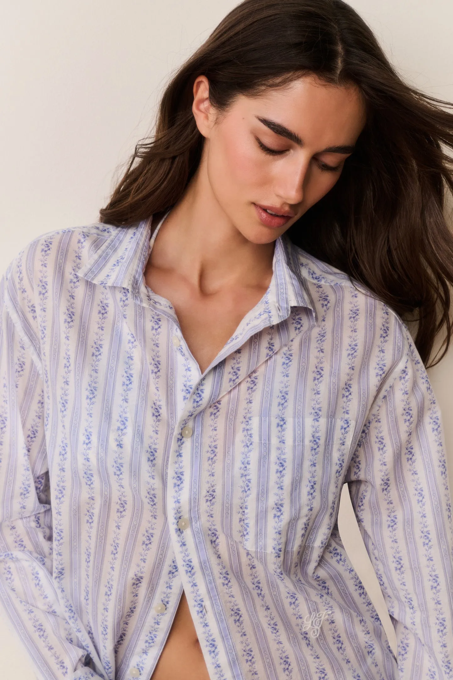 Hudley Unisex Shirt - DENIM SKY sold by LoveShackFancy product image thumbnail 3
