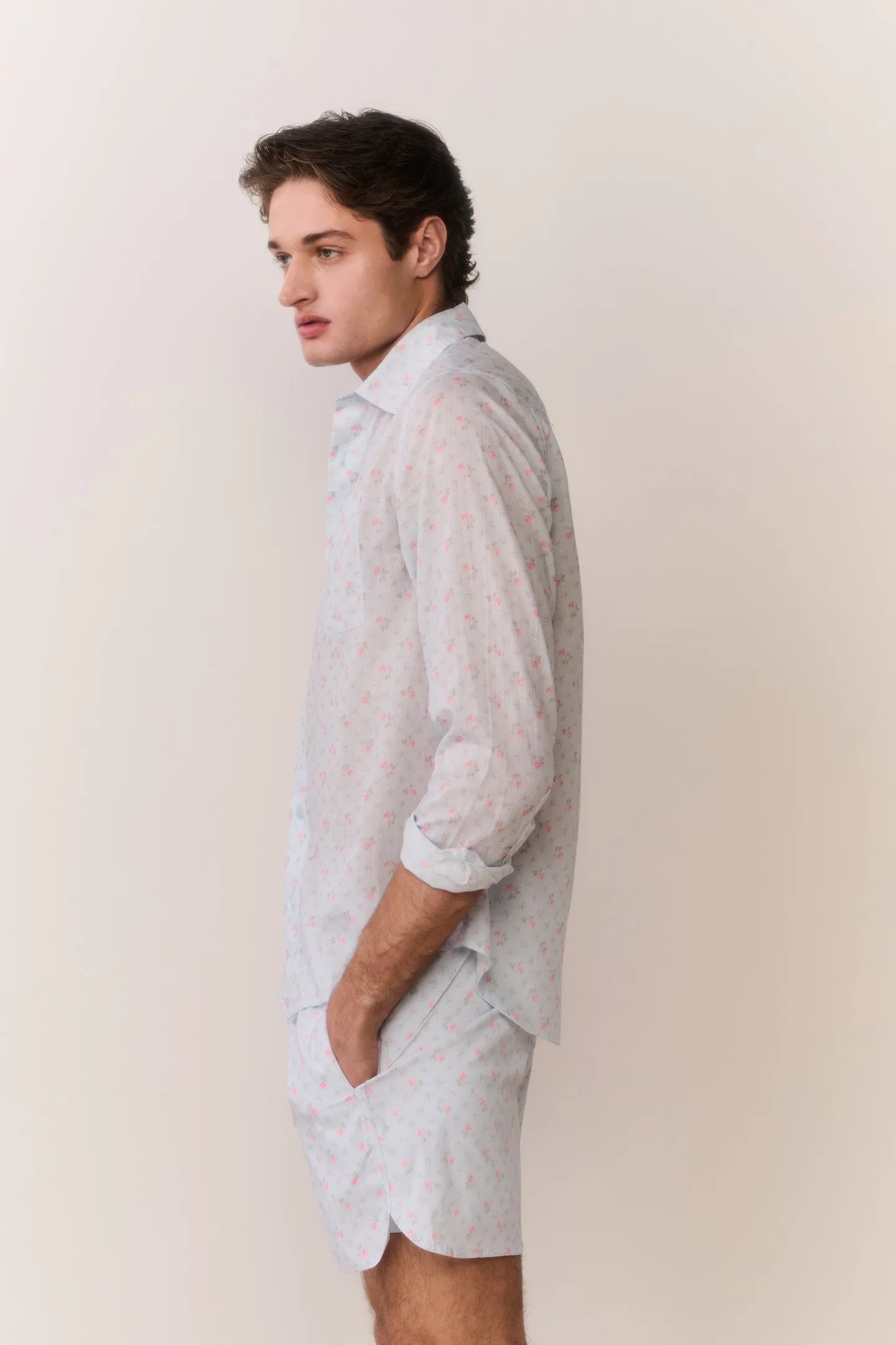 MR FANCY Kai Blue Floral Swim Shorts sold by LoveShackFancy product image thumbnail 3