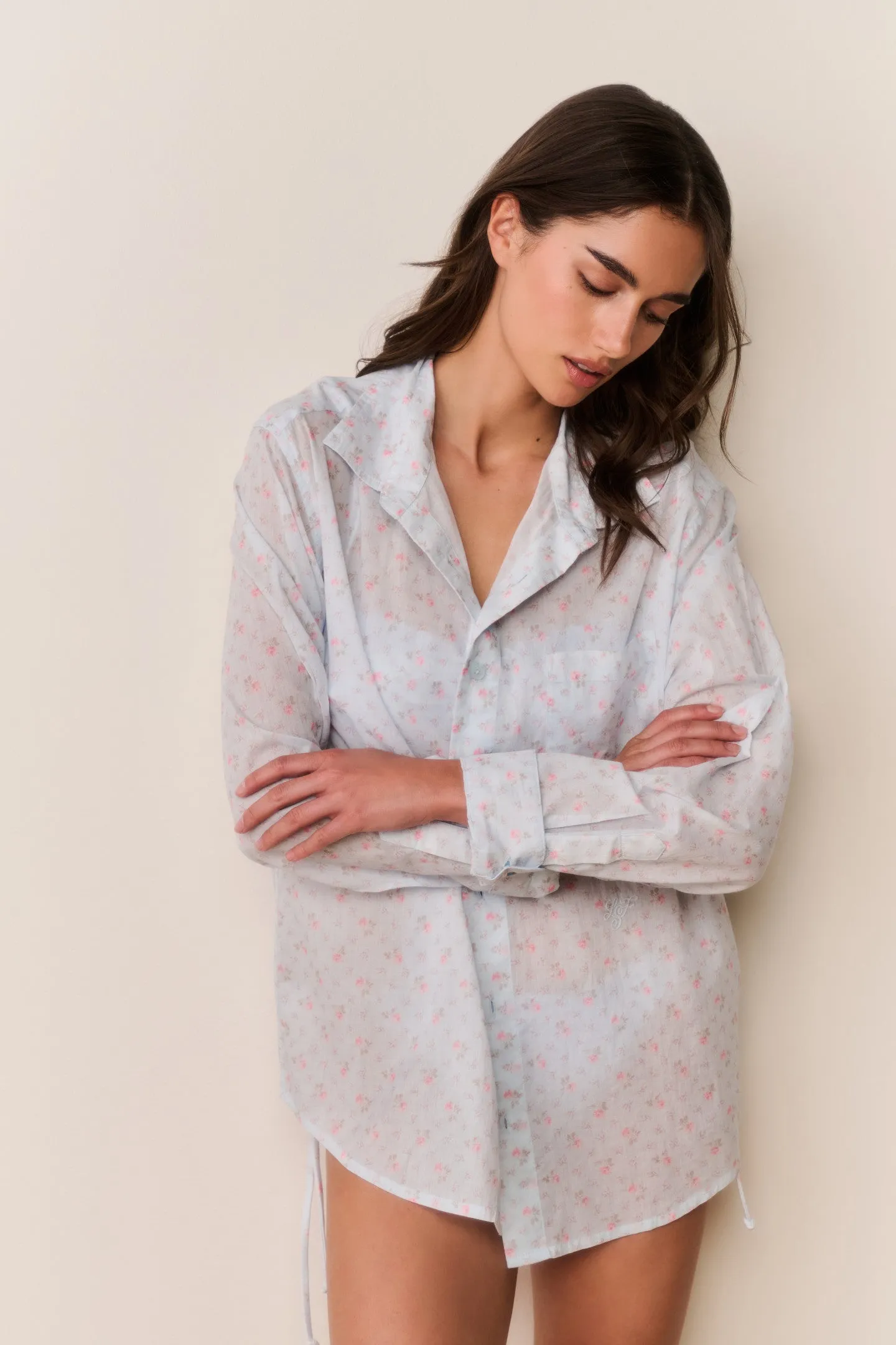 Hudley Floral Cotton Unisex Shirt sold by LoveShackFancy product image thumbnail 3