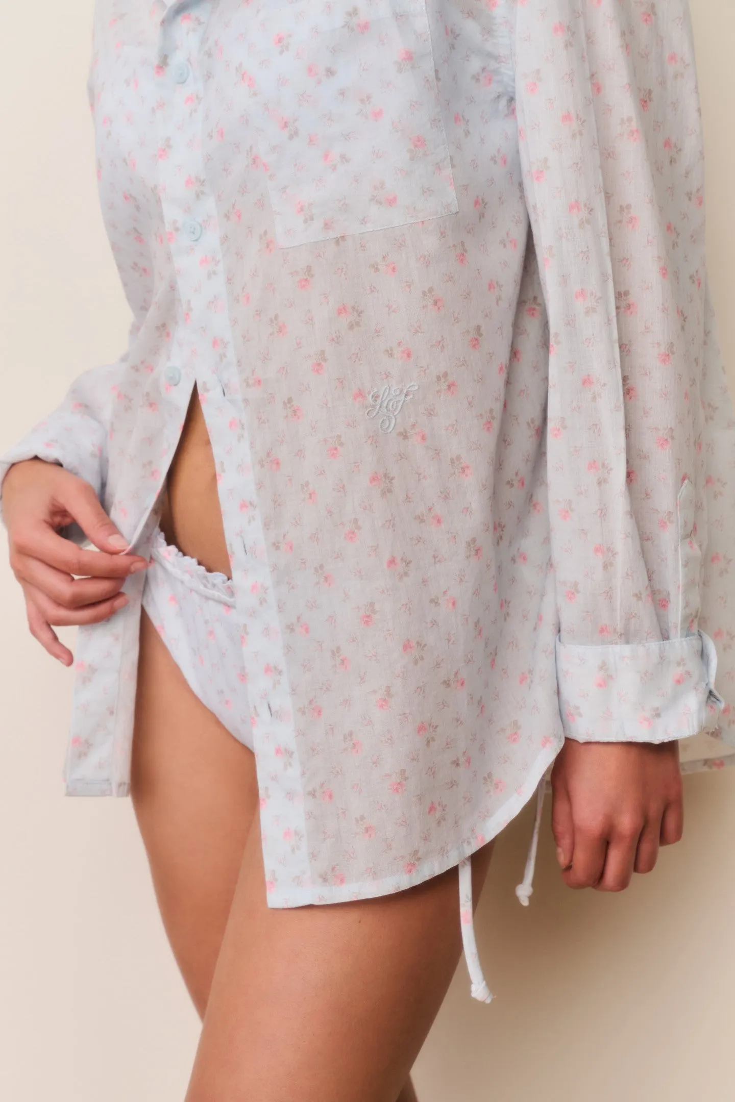 Hudley Floral Cotton Unisex Shirt sold by LoveShackFancy product image thumbnail 5