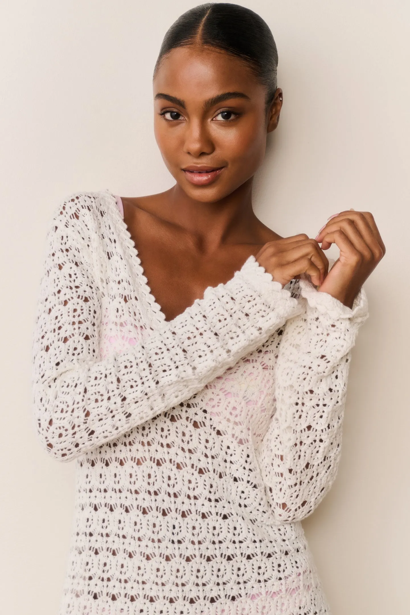 Vespa Crochet Mini Cover-Up Dress sold by LoveShackFancy product image thumbnail 5