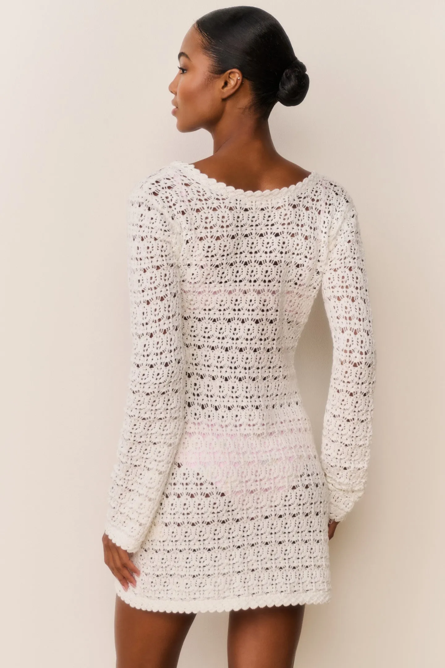 Vespa Crochet Mini Cover-Up Dress sold by LoveShackFancy product image thumbnail 2