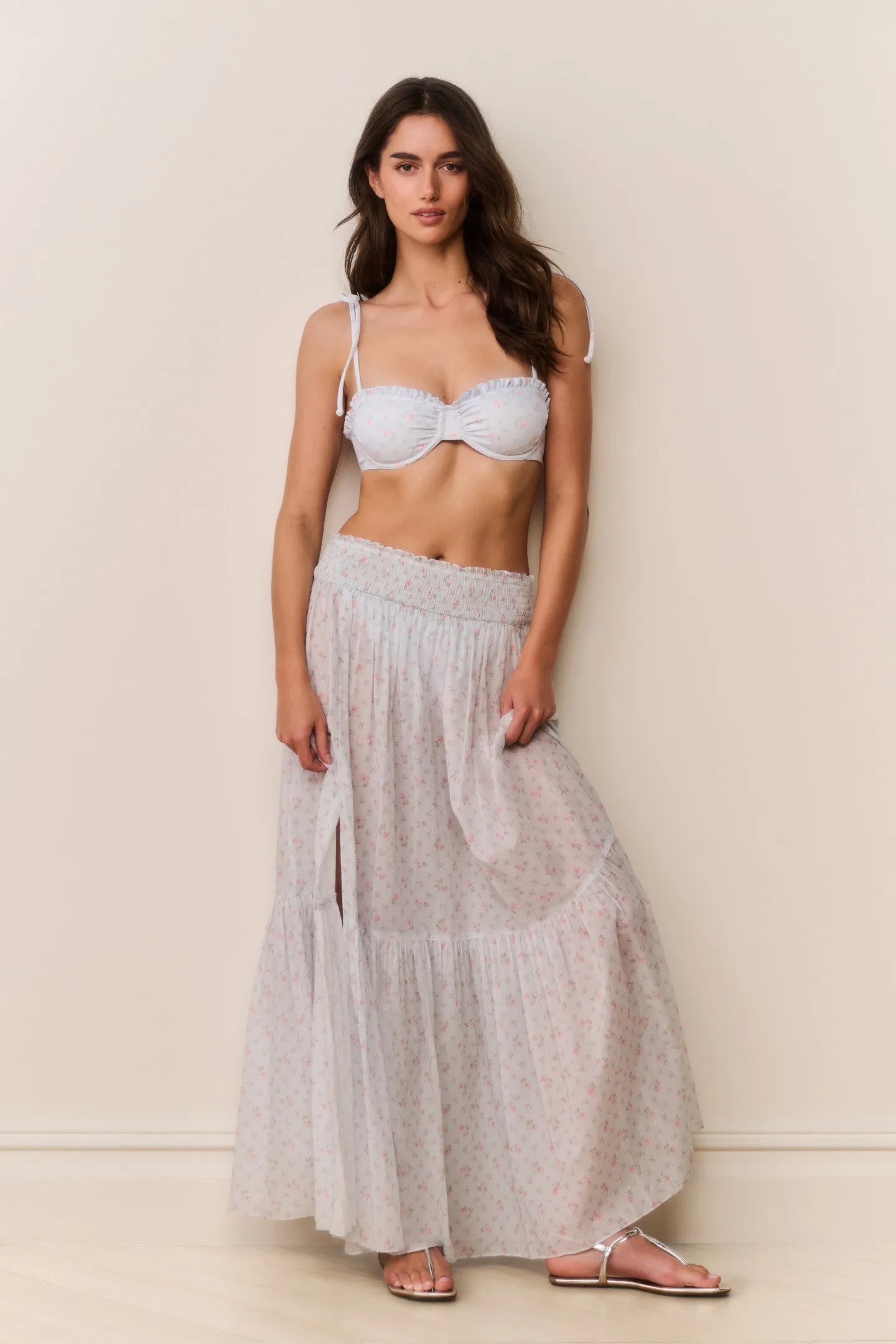 Umber Cotton Maxi Cover-Up Skirt sold by LoveShackFancy