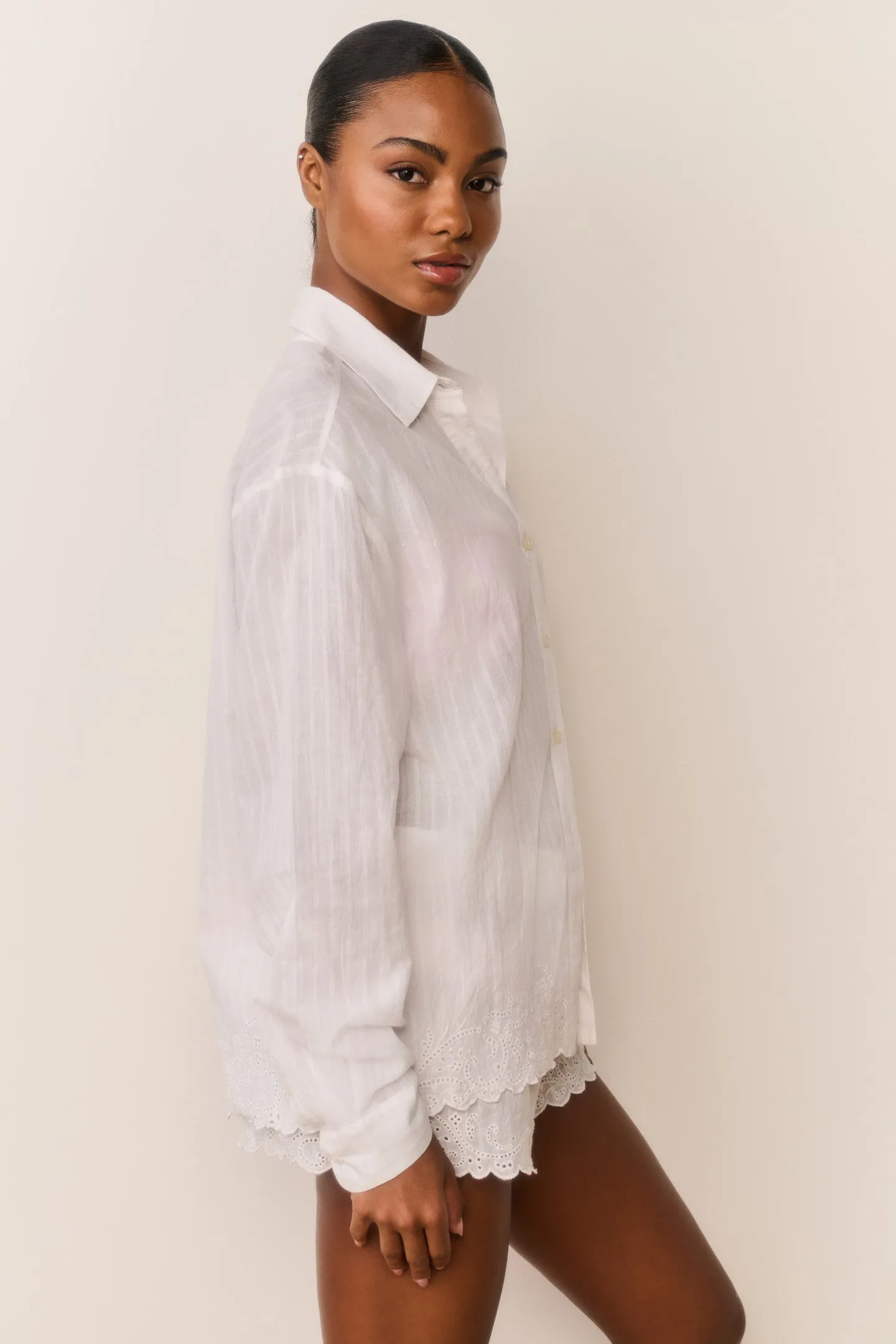 Montane Embroidered Cotton Shirt sold by LoveShackFancy product image thumbnail 4