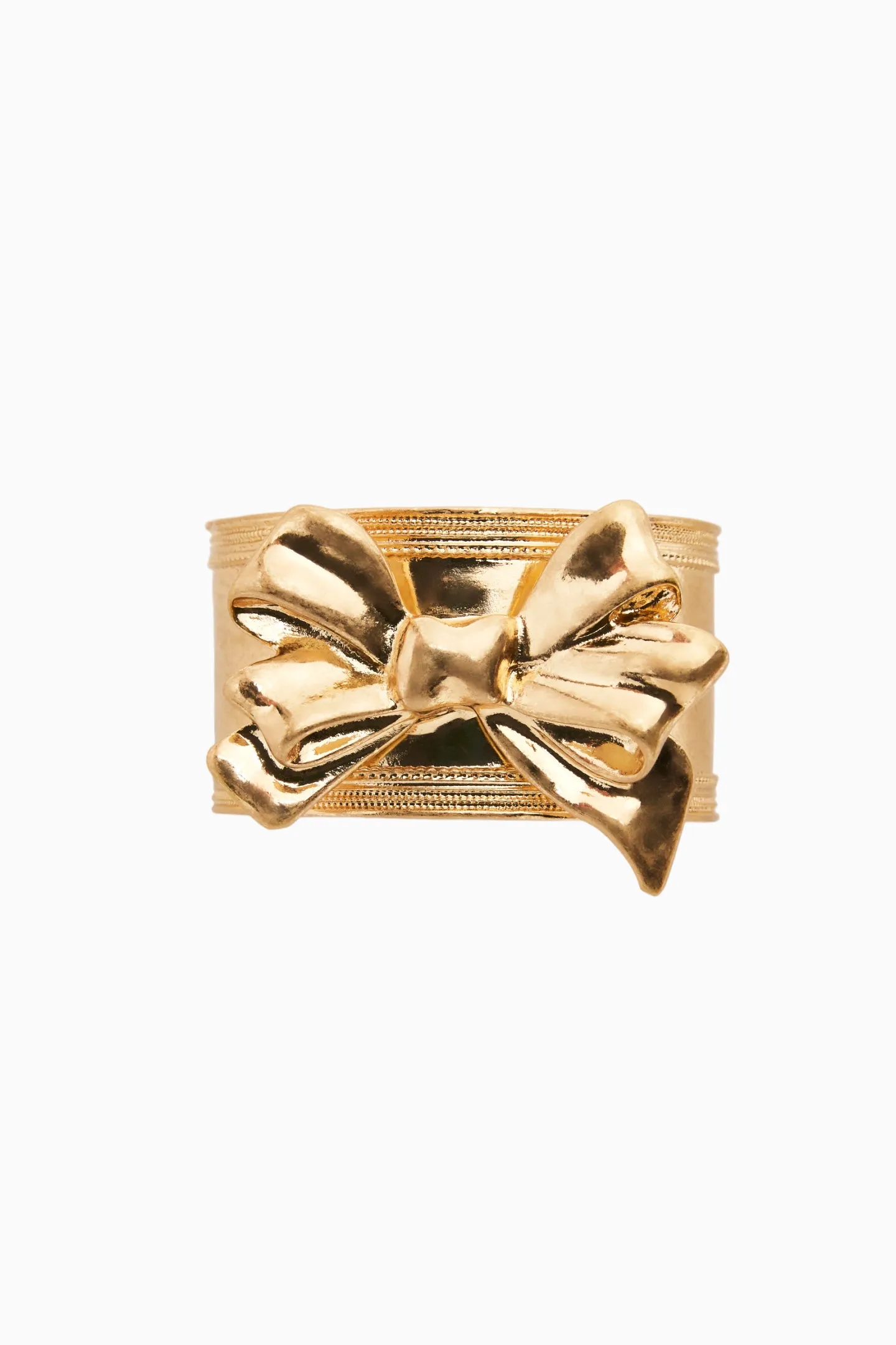 Heirloom Gold Bow Napkin Ring Set - Set Of 4 sold by LoveShackFancy product image thumbnail 4
