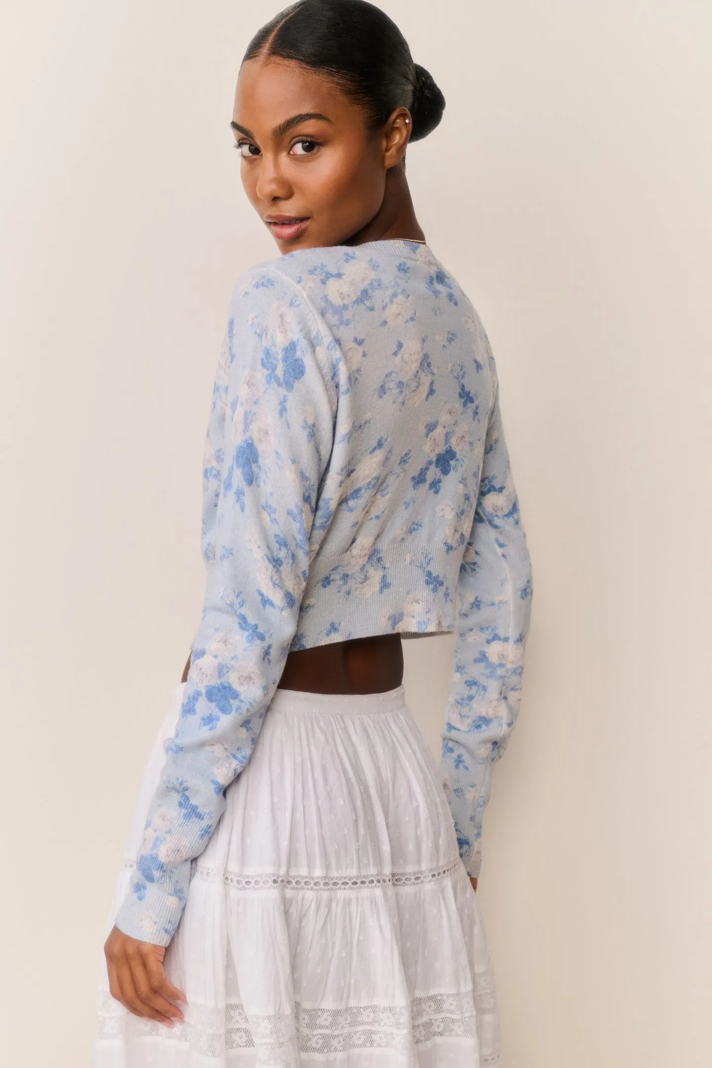 Adeanne Heirloom Print Cotton Cardigan sold by LoveShackFancy product image thumbnail 5