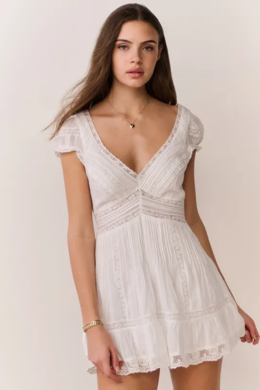 Edena Cotton Victorian Mini Dress sold by LoveShackFancy